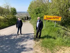 Sopra il sopralluogo effettuato da Enzo Cainero e Edi Reja sulla salita del Brda