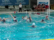 Una partita della squadra femminile della Pallanuoto Trieste in una foto d'archivio