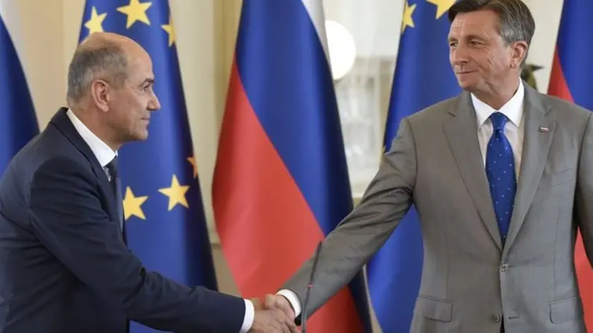 Slovenija, Ljubljana, 07.06.2018, 07. junij 2018 Predsednik RS Borut Pahor srecanje Janez Jansa. Politika, dogodek, volitve Foto:Ziga Zivulovic jr./Bobo