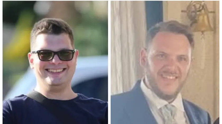 Da sinistra Dario Valletti e Stefano Volante, le due vittime nell'incidente sulla A4