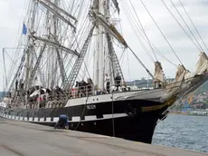 Foto Bruni 11.04.14 Il veliero Belem attracca alla Marittima