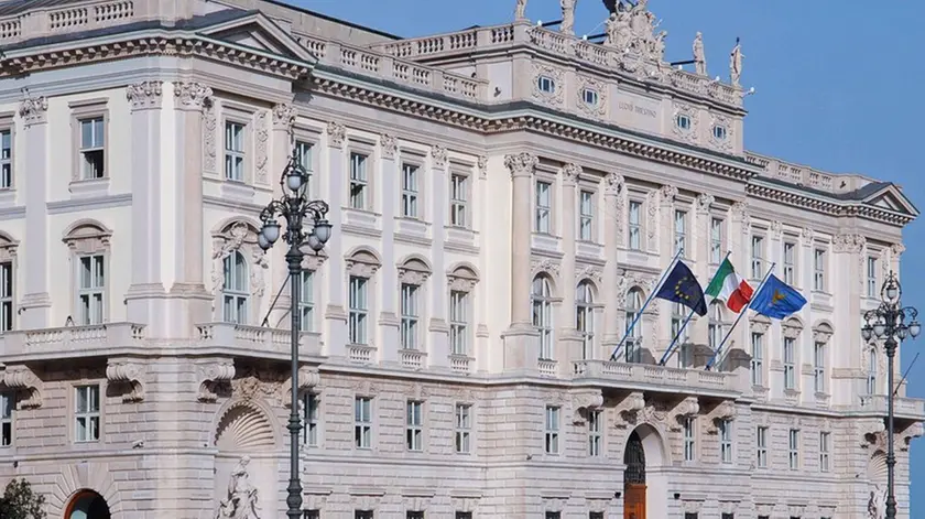 Il Palazzo sede della Regione autonoma Friuli Venezia Giulia in piazza Unità d'Italia a Trieste