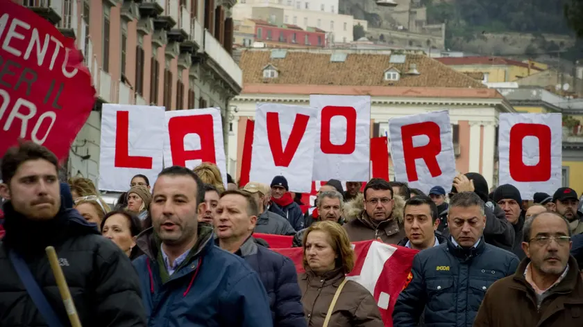 Un corteo contro la disoccupazione