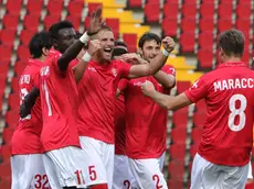 Lasorte Trieste 04/08/19 - Coppa Italia, Triestina - Cavese, Esultanza Triestina Malomo Gol 1 - 0