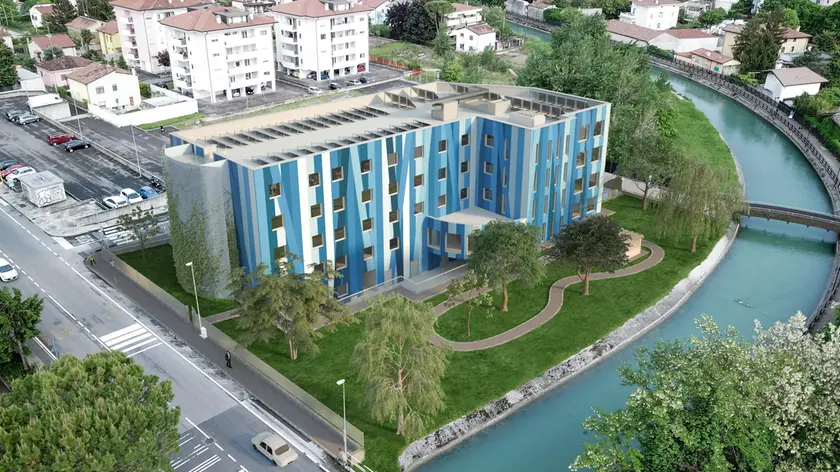 Il rendering di "Sereni Orizzonti" a Monfalcone