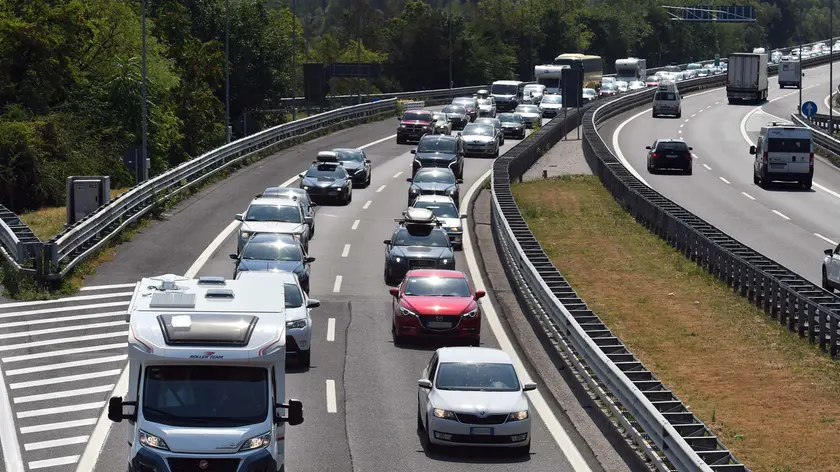 Udine 26 agosto 2017.Autovie Venete..Situazione del traffico nei giorni del controesodo sull' A4 tratta Lisert-Gonars e sull'A23..Interventi di soccorso con Roberto Poles..Copyright Foto Petrussi / Ferraro Simone