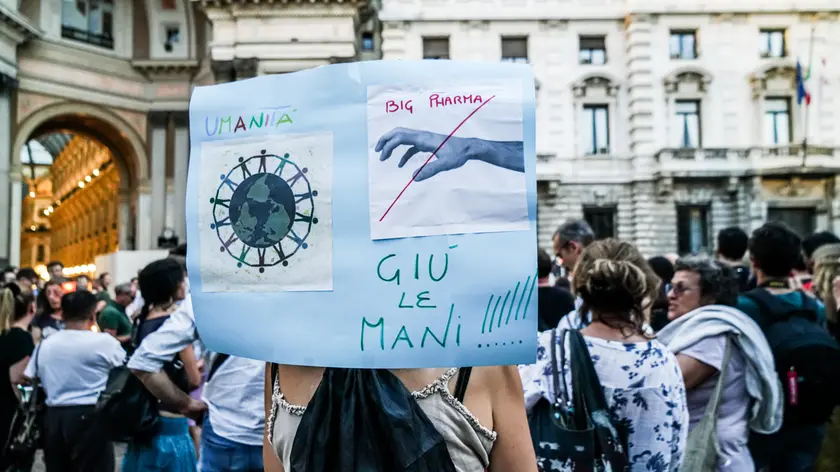 28/07/2021 Milano, Manifestazione contro il Green Pass e in ricordo del Dott. Giuseppe De Donno