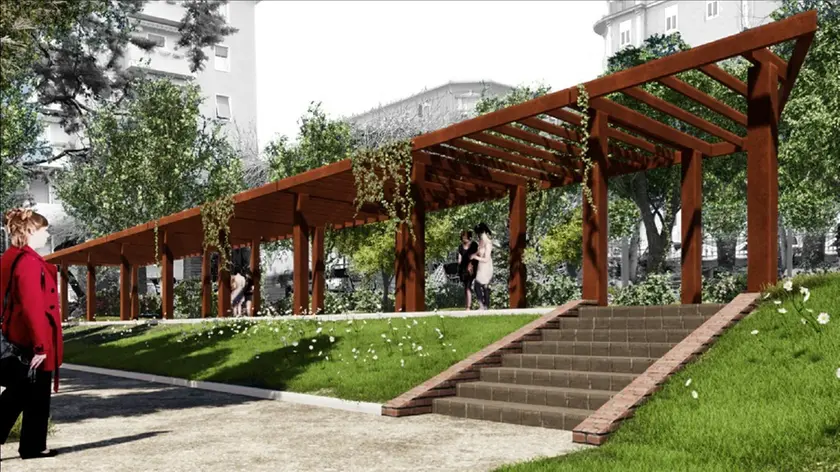 Il render di come apparirà piazza Carlo Alberto al termine dei lavori