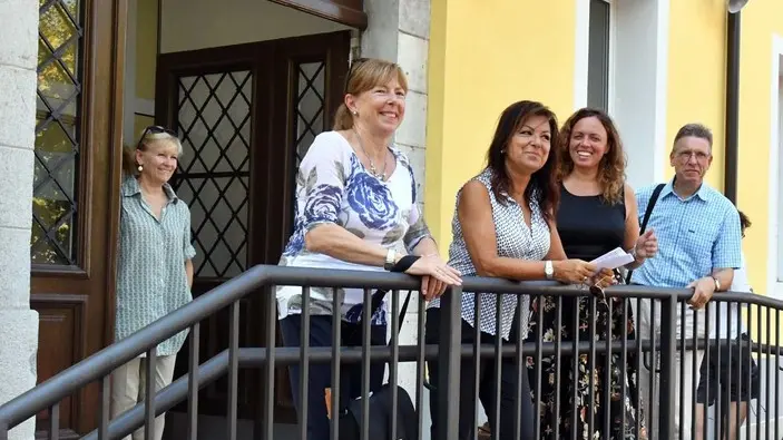Foto BRUNI 01.08.2018 Scuola De Marchi: vsita della commissione comunale