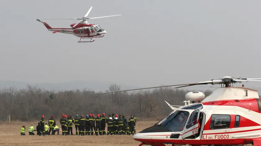 Un veivolo dei vigili del fuoco (Lasorte)