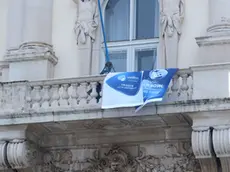 Lasorte Trieste 20/06/19 - Piazza Unita', Palazzo della Regione, Bandiere UEFA al posto Striscione per Regeni