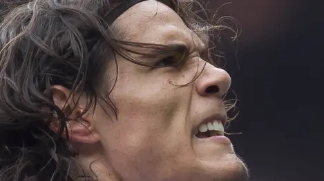 Genova, 30.09.12, Stadio Luigi Ferraris, Serie A 6a Giornata, SAMPDORIA-NAPOLI, nella foto: esutanza cavani dopo il rigore del 1-0