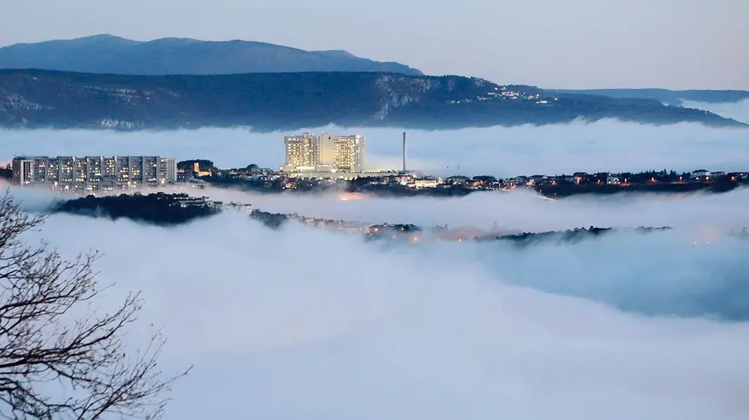 Lasorte Trieste 28/12/12 - Ospedale di Cattinara, Rozzol Melara, Nebbia