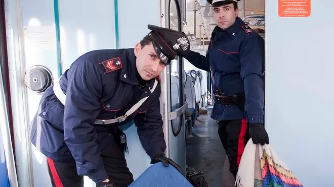 Silvano Trieste 14/02/2012 Carabinieri alla Stazione dei treni di Trieste