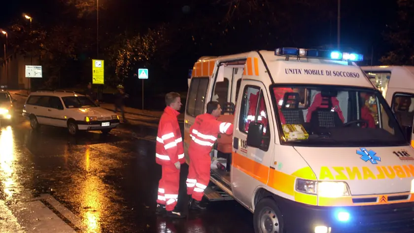 L'intervento di un'ambulanza a Gorizia