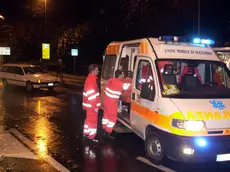 L'intervento di un'ambulanza a Gorizia