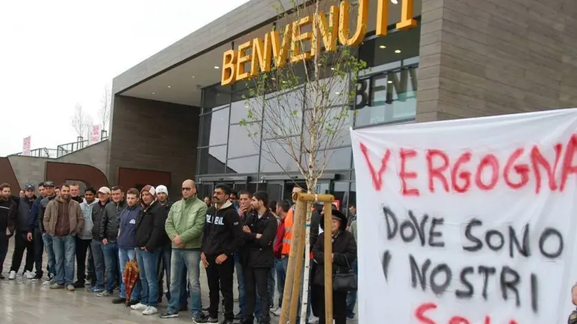 Bumbaca Gorizia 05_04_2014 TIARE manifestazione operai - Foto Pierluigi Bumbaca
