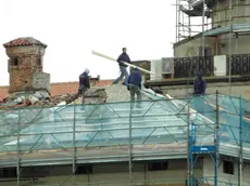 Un cantiere edile in centro a Trieste in un'immagine di repertorio