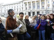 La protesta dei risparmiatori (Foto Silvano)