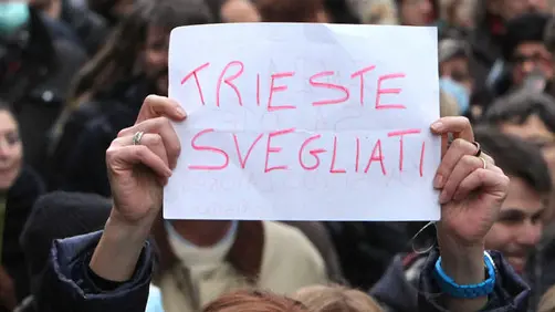 La manifestazione di febbraio contro la Ferriera