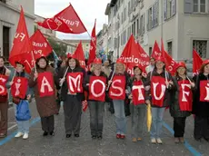 Una manifestazione organizzata da lavoratori regionali