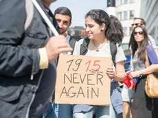 Una manifestazione ieri a Bruxelles