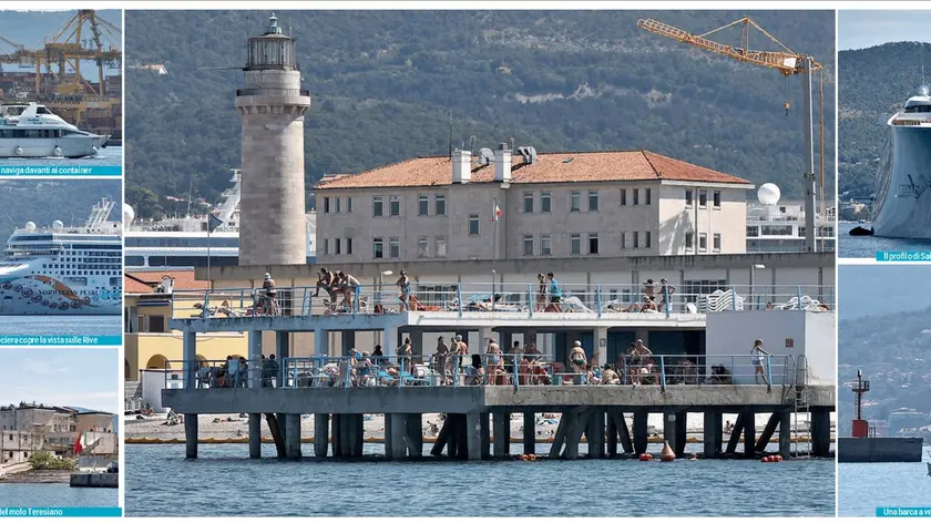 Il viaggio che racconta la città dal mare: il bagno Ausonia con la lanterna (Fotoservizio Andrea Lasorte)