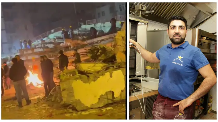 Murat Alcu nel locale a Monfalcone e una delle foto che ha scattato a Malatya