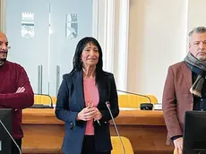 Il sindaco Cisint e gli assessori Fasan e Venni all’incontro del bilancio di Magia di Natale