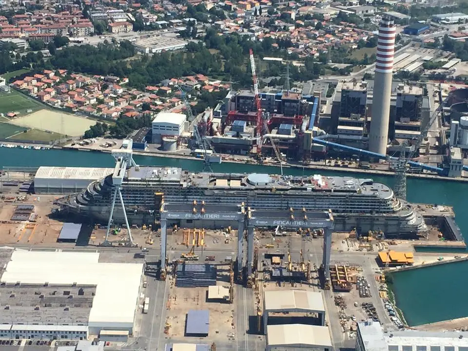 Una veduta dello stabilimento Fincantieri di Monfalcone (foto Jean Francois Pegàn)