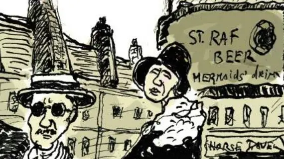 Una delle illustrazioni di Vittorio Giacopini per le “Epifanie” di James Jyce pubblicate da Racconti edizioni