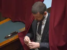 Walter Rizzetto nell'Aula della Camera durante la seconda votazione per eleggere il presidente della Repubblica, Roma, 30 gennaio 2015. ANSA/ ETTORE FERRARI