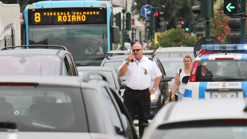 Lasorte Trieste 28/07/19 - Rive, Gara Ciclismo, Adriatica Ionica Race, Vigili Urbani