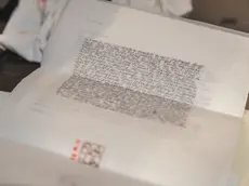 Una delle lettere degli internati