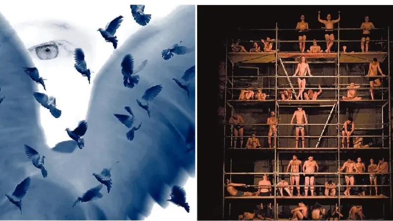 Da sinistra “My nights” (2014) di Agnès Guillaume. Accanto, un’immagine di Ivana Ivkovic, al Magazzino 26 da domani al 18 luglio