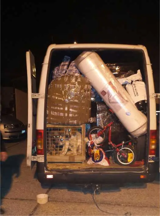 Il furgone sequestrato