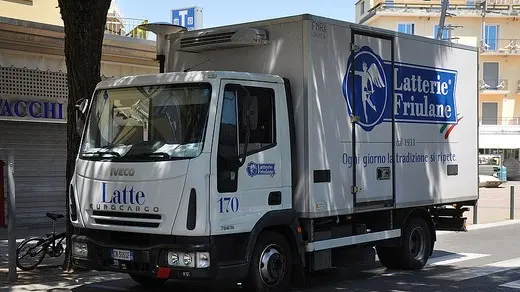 Un camion di Latterie Friulane