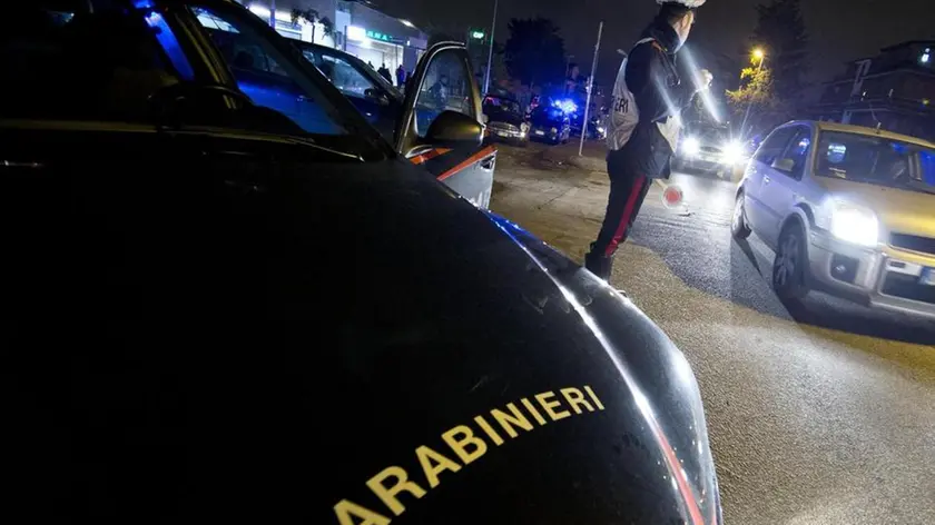 Un posto di controllo dei carabinieri in una foto di archivio