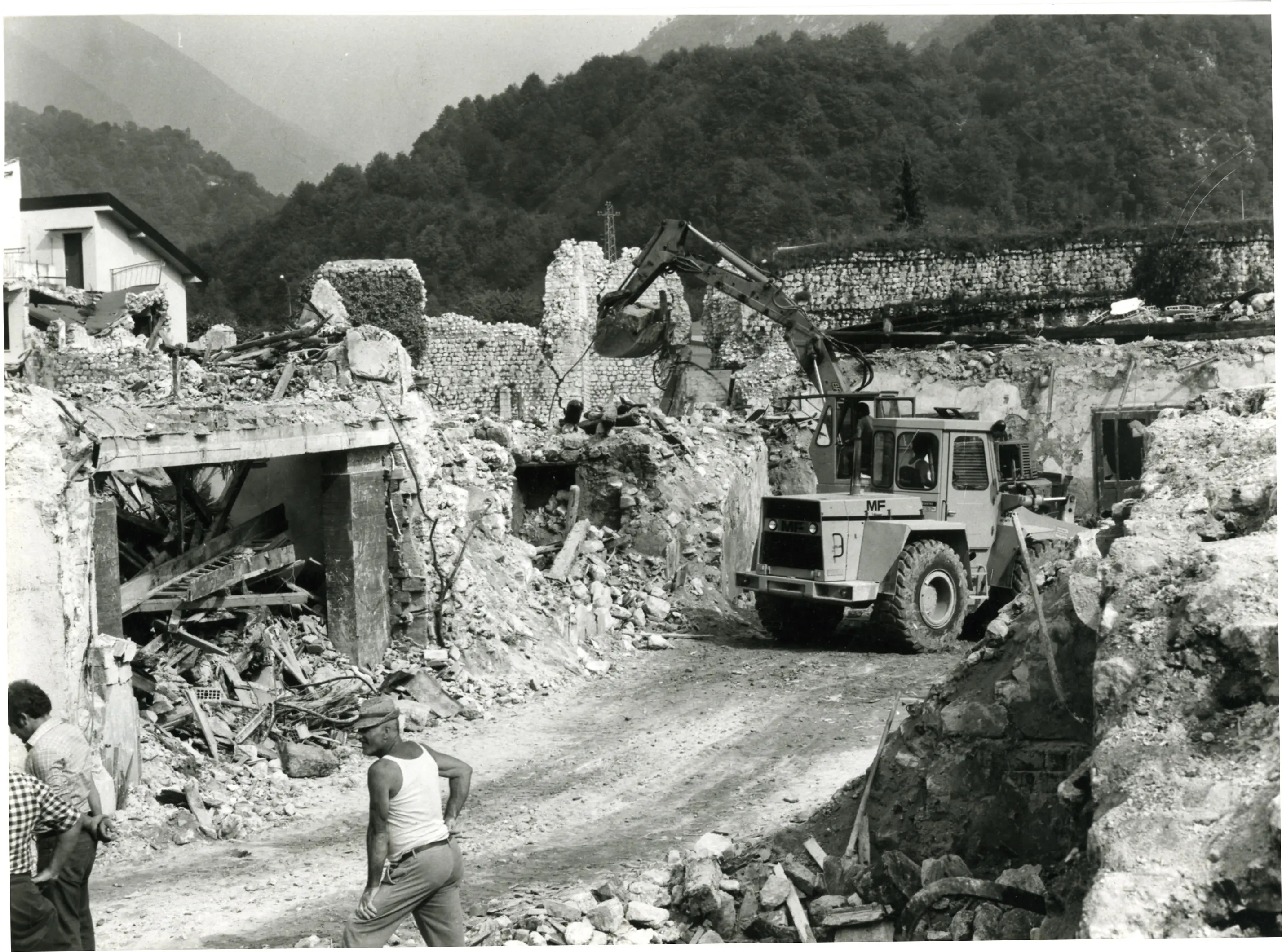 L'area di Venzone distrutta dal terremoto del '76