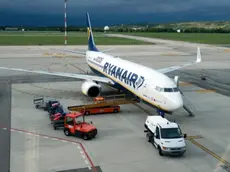 Un aereo della Ryanair a Ronchi