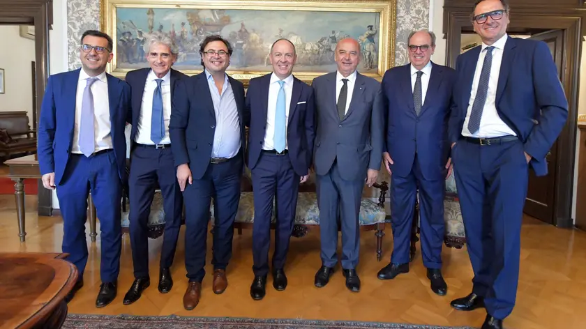 La presentazione del progetto con i vertici di Edison Next e del Comune nel Salotto Azzurro Foto Francesco Bruni