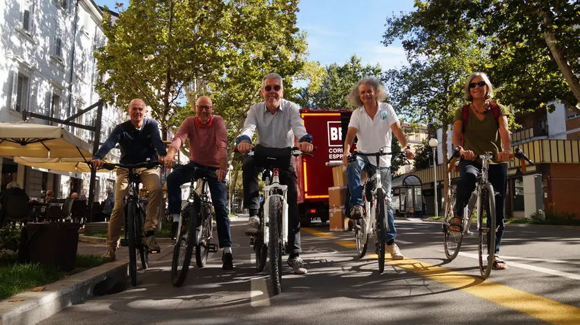 Il gruppo di ciclisti che anima il Comitato