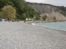 Uno scorcio della spiaggia di Castelreggio a Sistiana