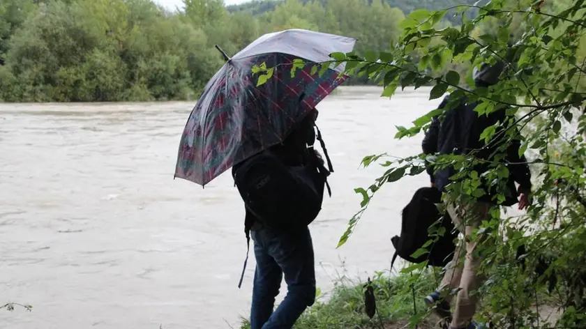 Bumbaca Gorizia 14.10.2015 Profughi Isonzo pericolo Fotografia di Pierluigi Bumbaca