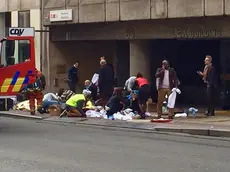 La fto inviata da un collega della triestina Letizia Montecalvo subito dopo l'attentato alla metropolitana di Bruxelles