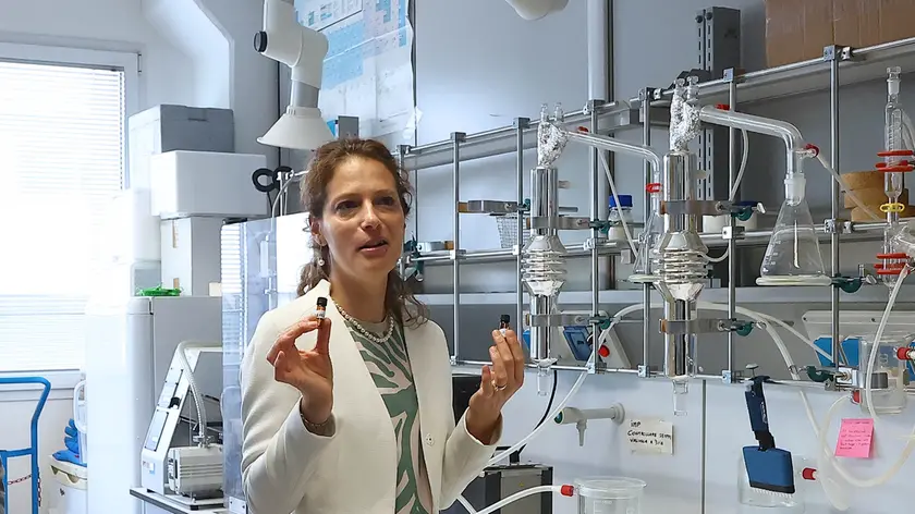 Ombretta Polenghi in uno dei laboratori (foto Lasorte)