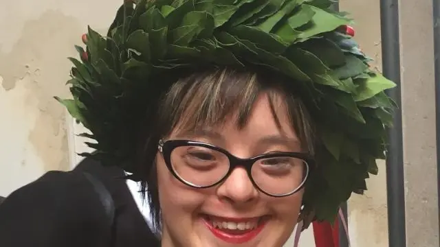 Chiara Jacumin si è laureata alla triennale in Scienze dell'Educazione dell'Università di Padova: qui nel giorno della proclamazione, l'8 ottobre 2018