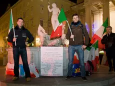 Silvano Trieste 08/12/2013 Piazza della Borsa, presidio del Movimento dei Forconi